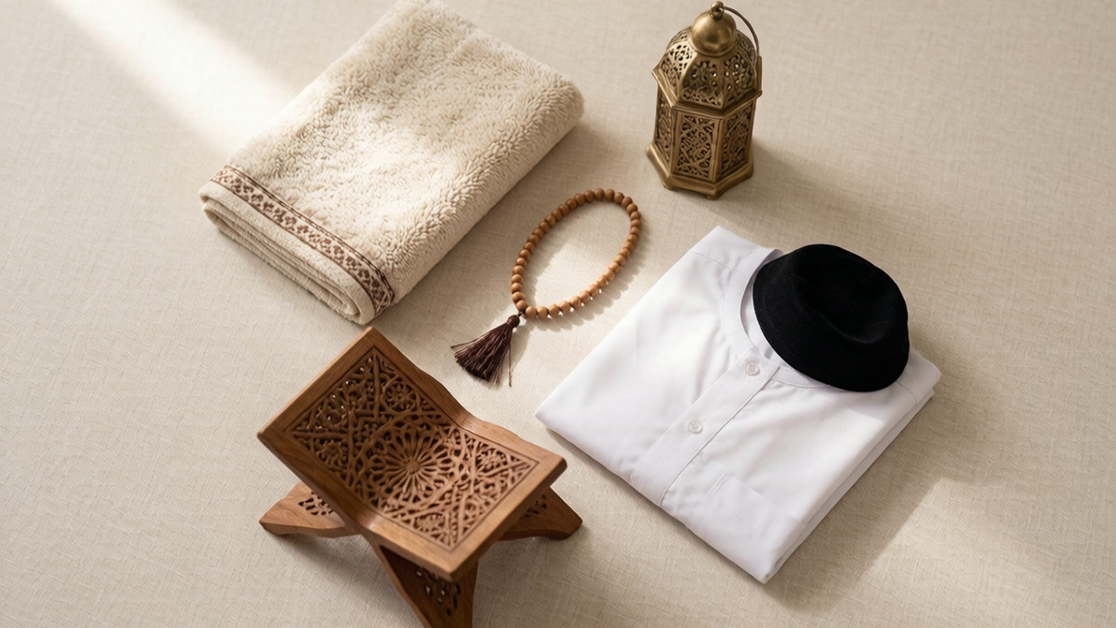 Wholesale Islamic starter products flat lay